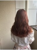 コーラルピンク　ヘアカラー　【池袋】