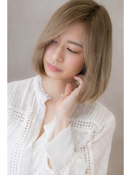 モッズヘア 越谷(mod's hair) 外国人風シルキーベージュ小顔前下がりボブ305Z越谷10代20代30代