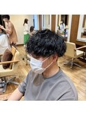 波巻きパーマ