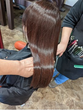 色髪美人 サラサラストレート