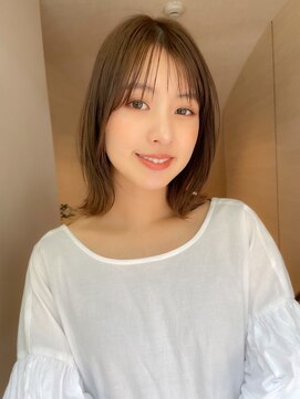 トゥルーズ 梅田店(TLUUS) TLUUS前髪パーマグレーベージュレイヤーロングアッシュカラー