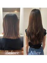 アンス 大阪梅田(ANs.)&nbsp;20代30代エクステロンググレージュ毛先パーマ伸ばしかけ