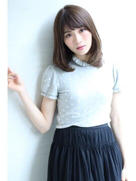 オーロ 西宮店(ORO) 艶ダークブラウン　ストレート　ワンカールミディアム