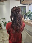 it.YUI ハーフアップ 結婚式アレンジ ヘアセット ヘアアレンジ