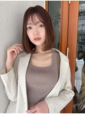 大人可愛いモテ髪20代30代40代あご下結べる長さボブ
