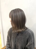 小森谷,セミディ,カール,外ハネハイライトカラーシアーカラーh28