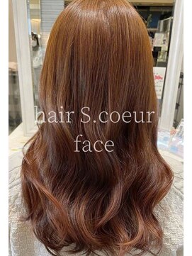 ヘアーエスクールフェイス(hair S. COEUR face) ハイトーンカラー/オレンジベージュ/２０代