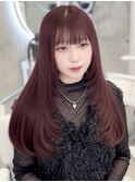 ピンクカラー*ブリーチなしダブルカラー*韓国レイヤーカット