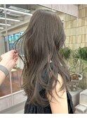 ブリーチなし オリーブグレージュ アッシュ 赤味消し 春カラー