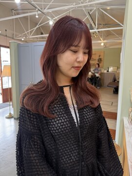 キュオンシア(CUEON. ciea) ロング×カシスレッド
