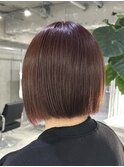 ROUIS 津田沼 チェリーレッドイヤリングカラー/ボブ/大人ボブ