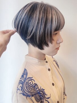 モリオフロムロンドン 原宿本店(morio from London) 【morio原宿】刈り上げショート顔まわりレイヤーアウターカラー