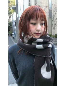 フェンヘアーアイス 中目黒(Fen.hair ici) ブリーチカラー×ピンクオレンジ◎30代40代×美髪