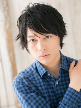 モッズヘアメン 名護大東店(mod's hair men) 学生カジュアルニュアンスパーマ重めブラックショートl名護大東