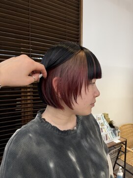 ニュウニュウ(NIU NIU) インナーカラー  beige×red