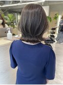 レイヤーボブグレージュくびれボブ大人ボブ20代30代40代銀座