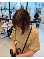 ヘアーポケット リタ(HAIR POCKET ritta) オリーブベージュ×ぱつっとボブ