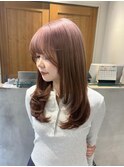 デザイン ルーツカラー ピンク ブラウン レイヤー横浜★