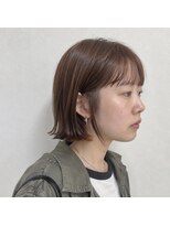 アンリエラ(Unliera)&nbsp;切りっぱなしボブ/外ハネボブ/オレンジブラウン/松山市美容室
