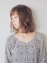 アグランテトラ 野田阪神店(a Gland tetra)&nbsp;20・30・40代透け感ロングボブ×ナチュラルミルクティーベージュ