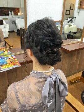 サロンド クラフト(salon de craft) 【パーティーヘアセット】編み込みフルアップヘアセット