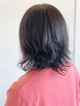 アークスヘアー グレージュアッシュスタイリング楽ヘルシー外ハネ小顔ネオウルフ