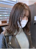 ブリーチなし 大人な透明感カラー チャコールグレーブラウン