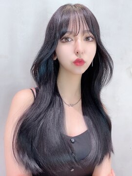 アイティーバイアルバム 下北沢店(IT by ALBUM) ロングナチュラル韓国ヘア_外ハネボブセクションカラー_8850