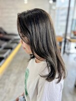 ソイクフ 四条大宮店(SOY-KUFU)&nbsp;20代30代40代前髪パーマ黒髪グレーベージュレイヤーロング