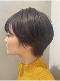 ハイライト レイヤー ショートヘア ボブ くびれレイヤー