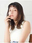【La fith】外ハネミディ×グラデーション