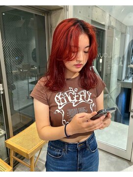 ローウェ 二子玉川(Louwe) ボブ/大人かわいい/フェザーバング/透け感グレージュ