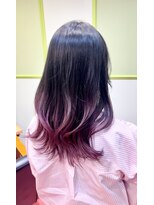 エマ(emma) 〈グラデーションカラー×韓国巻き×グレー×ピンク〉