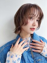 フィーリーカラー 大阪梅田店(feery color)&nbsp;オリーブベージュショートミニボブグレージュブリーチレイヤー