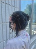 夏祭りふわふわアレンジ