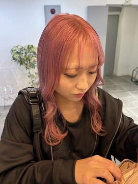 ペレ 栄店(PELE) 前髪/アンブレラカラー/こなれミディ/イメチェン/ウェーブパーマ