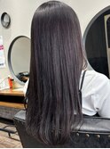 大人可愛い20代30代40代 ラベンダーブラウン×ロング
