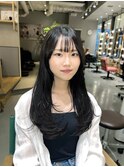 黒髪ロング レイヤーカット 【前田結花】