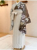 くすみカラー新作袴コーディネート