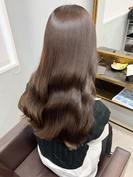 オズ 安積店(OZ) 黒髪ボブルフネビージュ小顔ワンレン