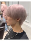 メンズカットニュアンスパーマブリーチラウンドマッシュ