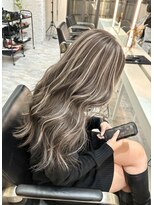 ブレンド 渋谷(BLend)&nbsp;前髪ハイライトカラー似合わせカットウェーブミディアム