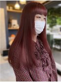 ブリーチなしダブルカラーアプリコットオレンジレッドピンク韓国