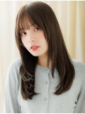 グレーベージュアッシュ姫カットレイヤーロングY志木30代40代