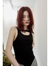 【お得♪スタイリスト指定】ダブルカラーでつくる高彩度レッドカラー