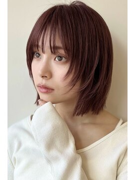 ガーデン 銀座(GARDEN) 顔まわりレイヤー/イメチェン/ミニウルフ/チェリーブラウン/銀座