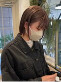 乾かすだけでキマる髪/馴染むハイトーングレージュボブ