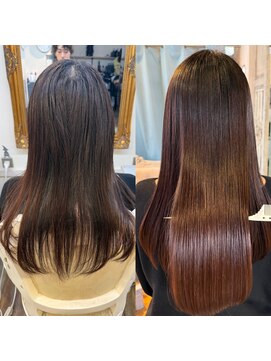 カシュカシュ(cache cache) 髪質改善酸性ストレート弱酸性縮毛矯正用賀