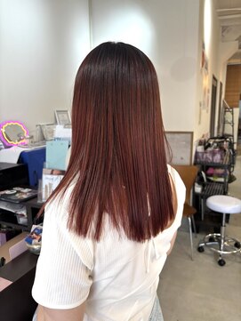 ラック 津田沼(LUCK) レッドピンク/ダブルカラーケアブリーチ