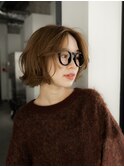 ボブ　銀座　パーマ　ボブヘア　切りっぱなし